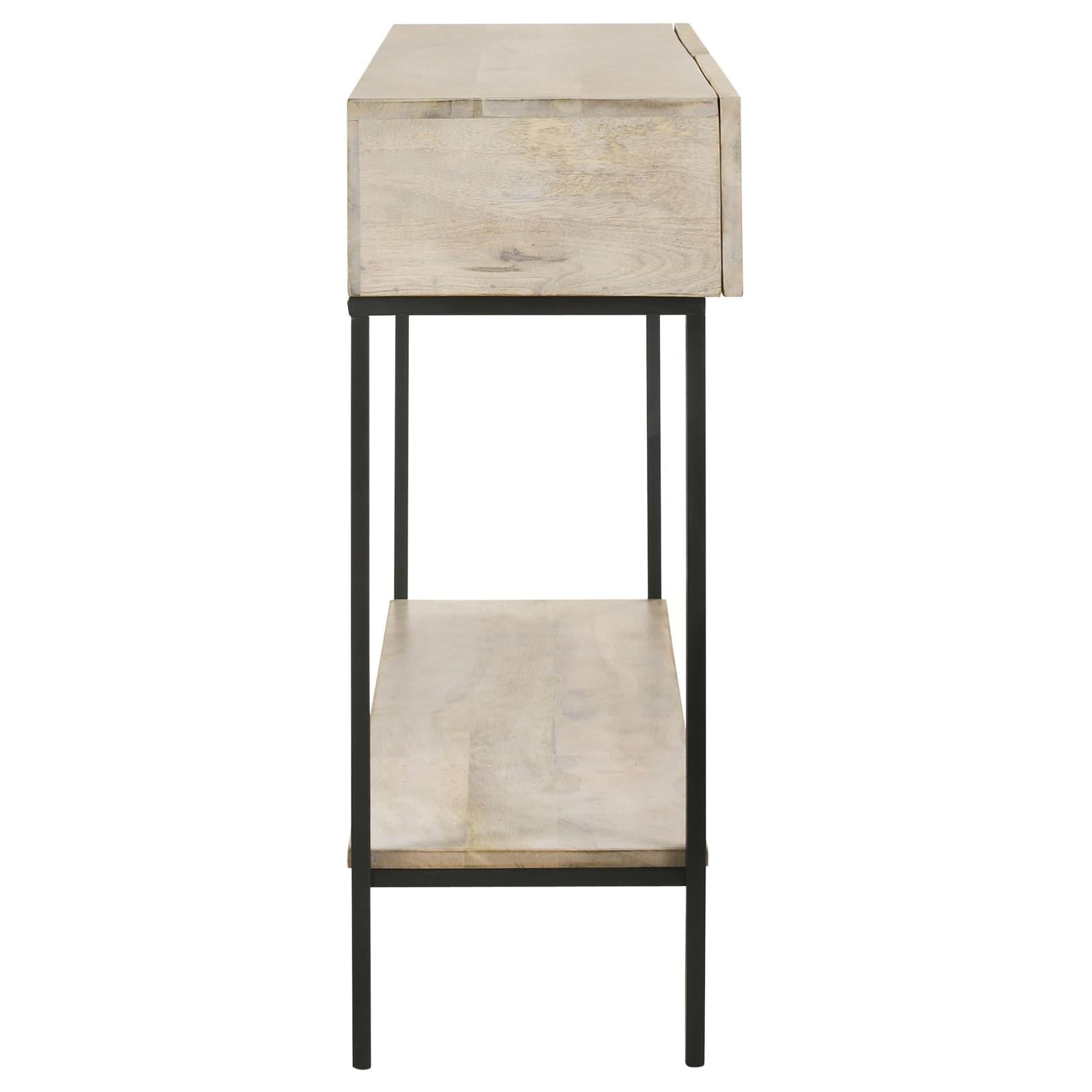 Rubeus White Washed 2-Drawer Console Table with Open Shelf - 959541 - Bien Home Furniture & Electronics