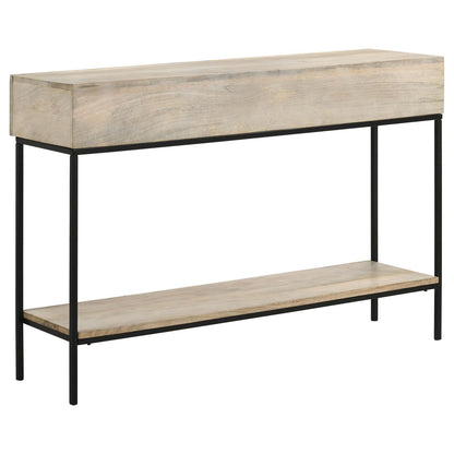 Rubeus White Washed 2-Drawer Console Table with Open Shelf - 959541 - Bien Home Furniture &amp; Electronics
