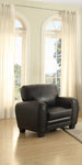 Rubin Black Faux Leather Chair - 9734BK-1 - Bien Home Furniture & Electronics