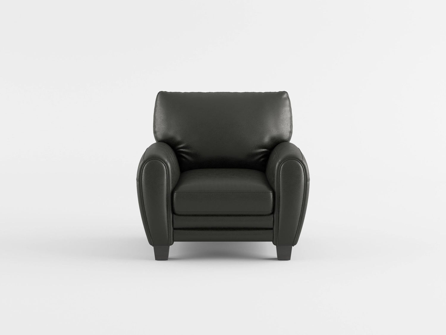 Rubin Black Faux Leather Chair - 9734BK-1 - Bien Home Furniture & Electronics