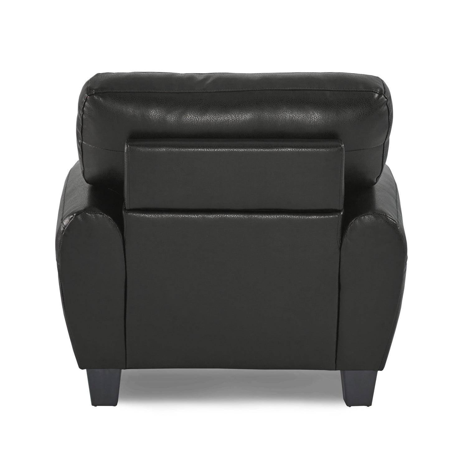 Rubin Black Faux Leather Chair - 9734BK-1 - Bien Home Furniture & Electronics