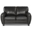 Rubin Black Faux Leather Loveseat - 9734BK-2 - Bien Home Furniture & Electronics