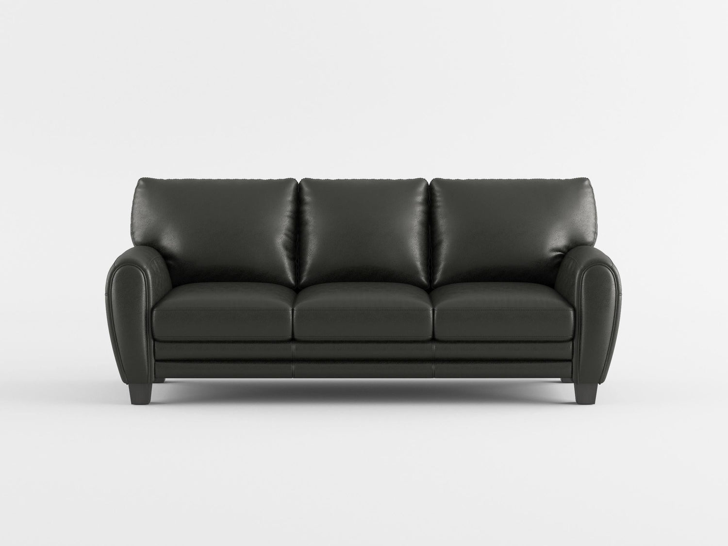 Rubin Black Faux Leather Sofa - 9734BK-3 - Bien Home Furniture & Electronics