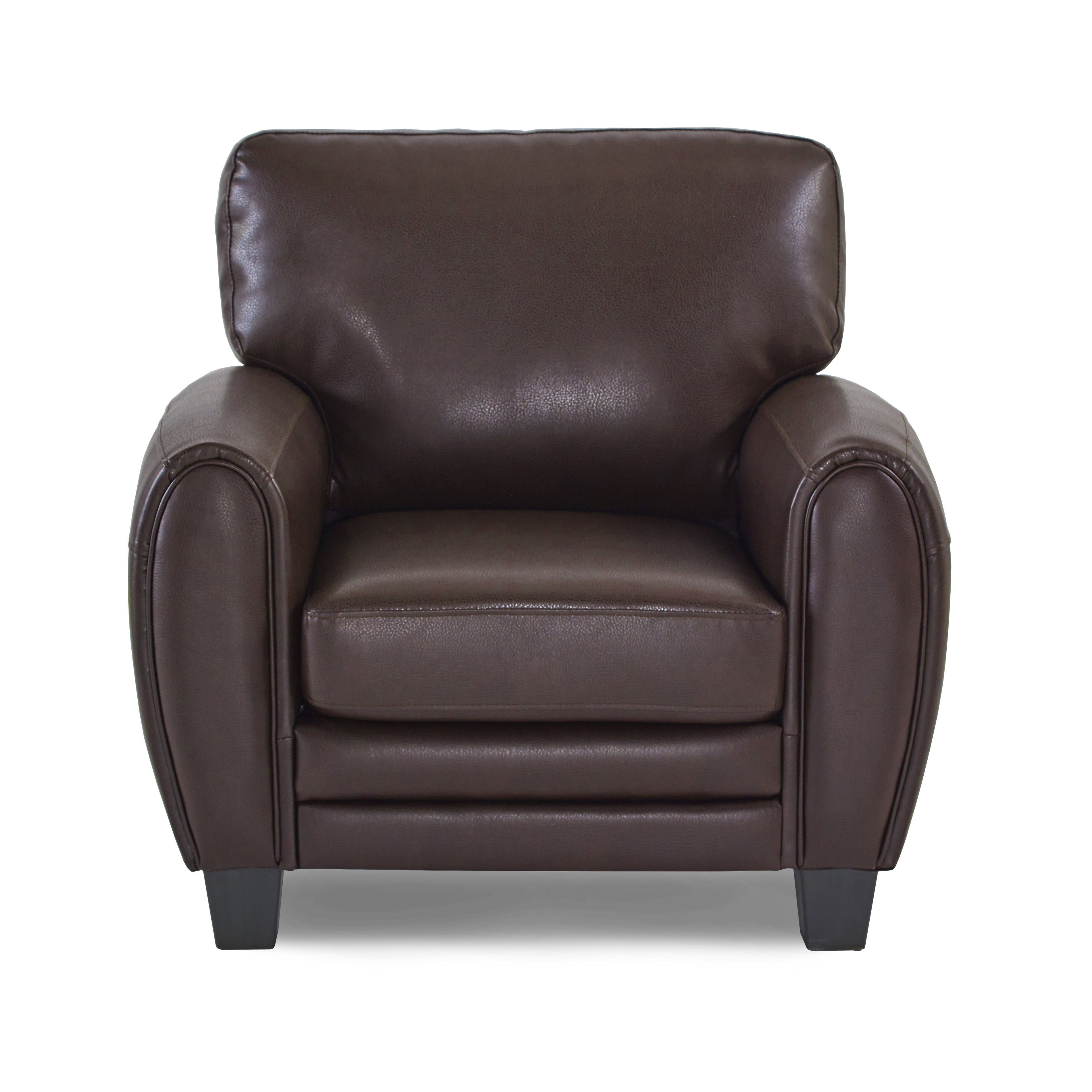 Rubin Dark Brown Faux Leather Chair - 9734DB-1 - Bien Home Furniture & Electronics