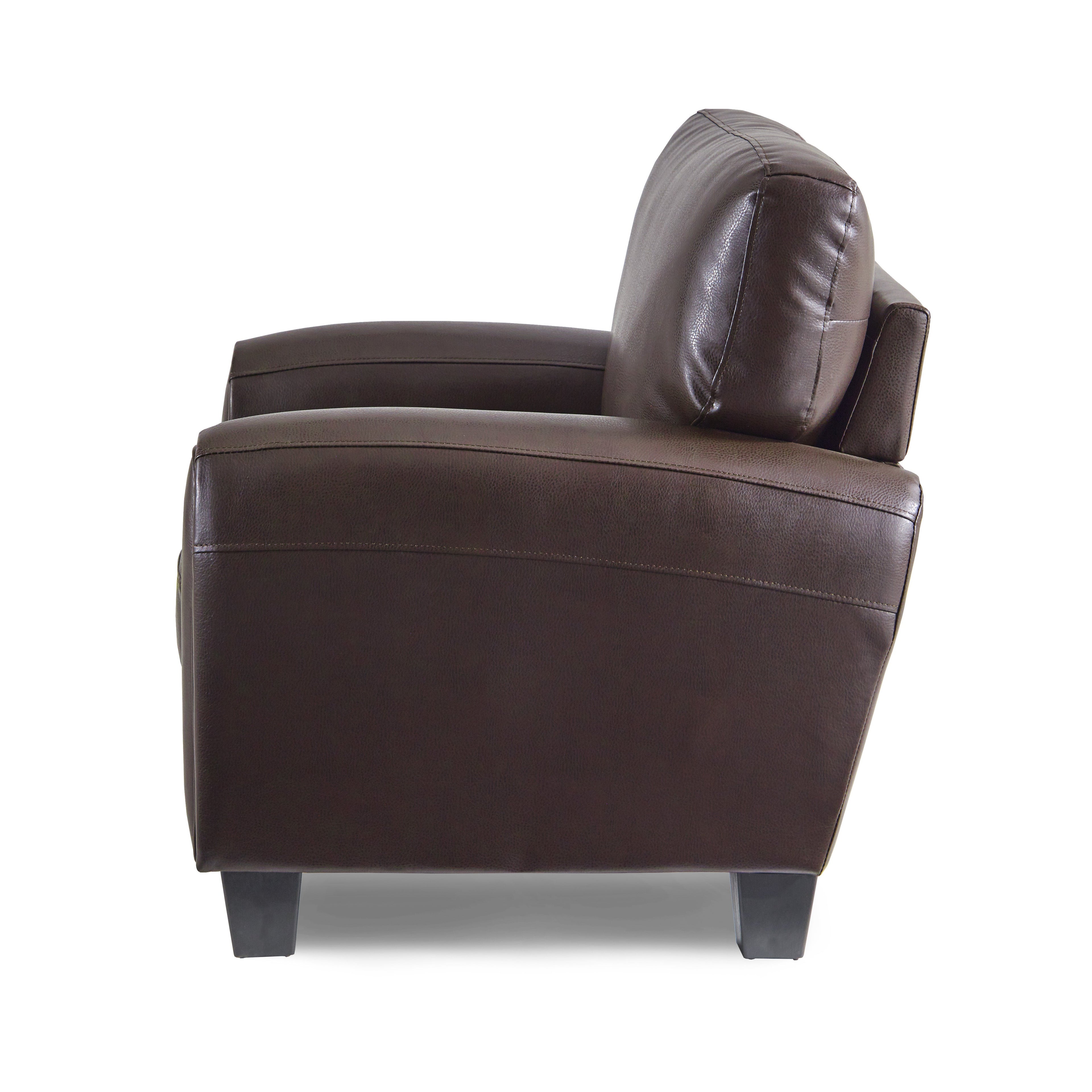Rubin Dark Brown Faux Leather Chair - 9734DB-1 - Bien Home Furniture & Electronics