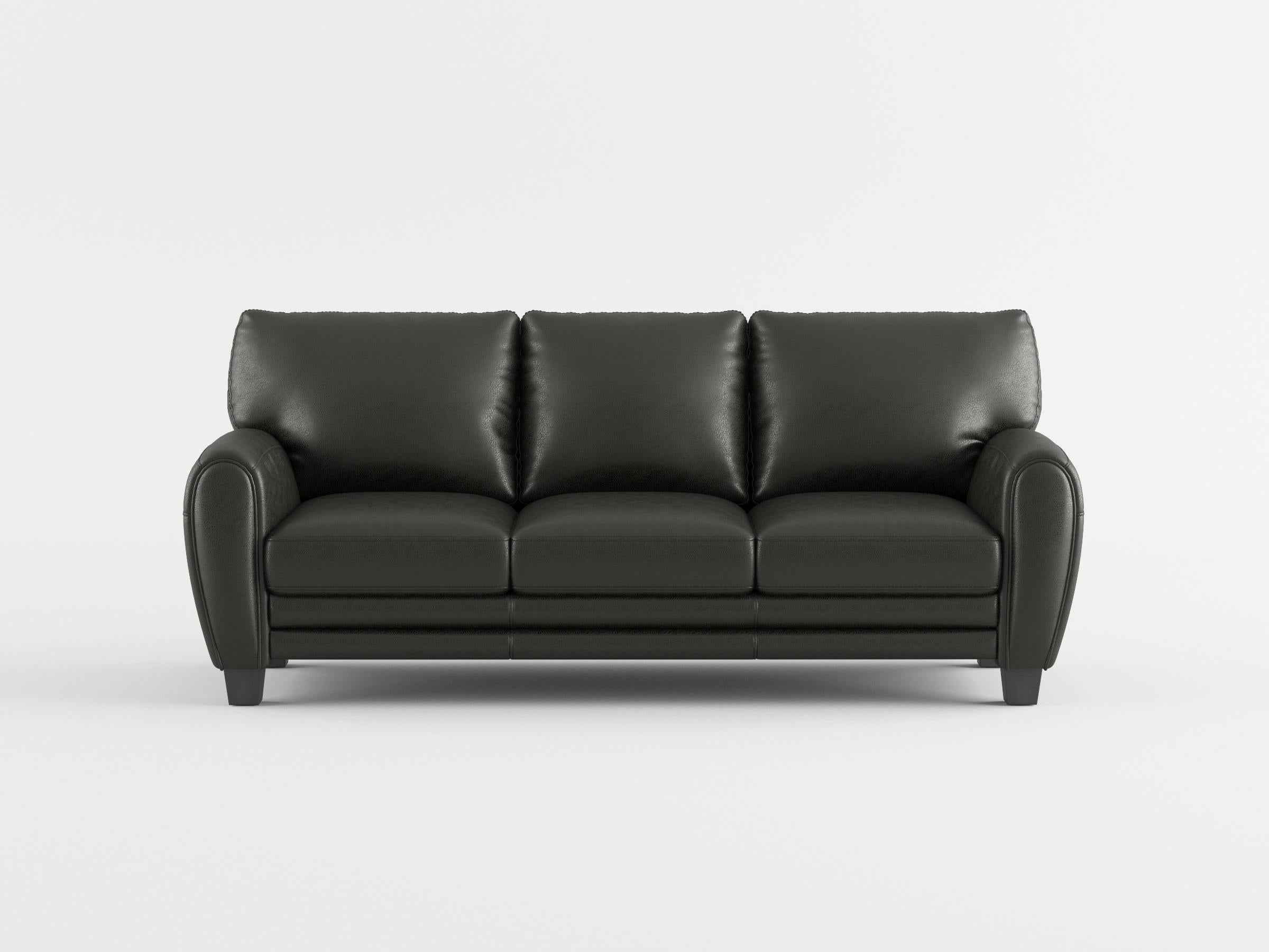 Rubin Dark Brown Faux Leather Sofa - 9734DB-3 - Bien Home Furniture & Electronics