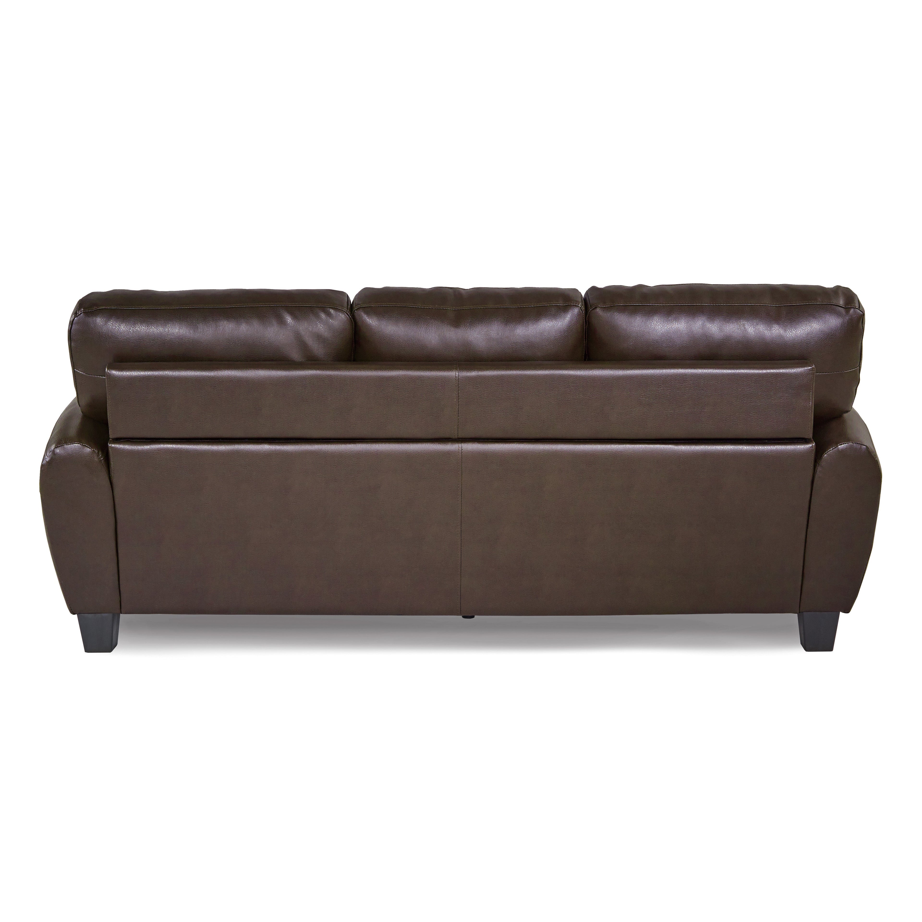 Rubin Dark Brown Faux Leather Sofa - 9734DB-3 - Bien Home Furniture & Electronics