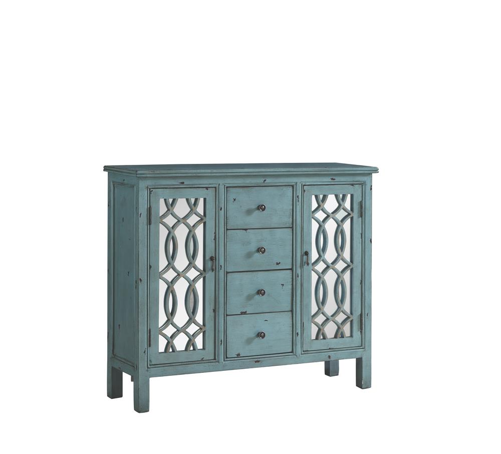Rue Antique Blue 4-Drawer Accent Cabinet - 950736 - Bien Home Furniture &amp; Electronics