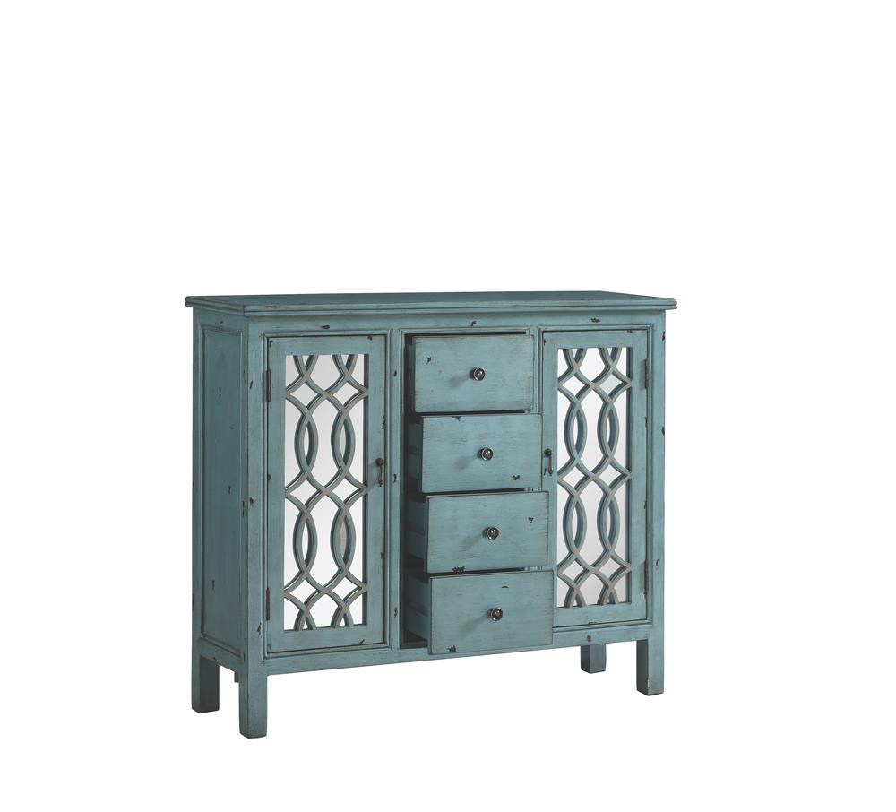 Rue Antique Blue 4-Drawer Accent Cabinet - 950736 - Bien Home Furniture & Electronics