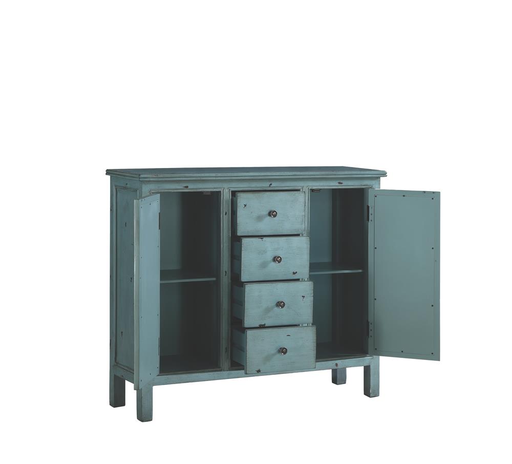 Rue Antique Blue 4-Drawer Accent Cabinet - 950736 - Bien Home Furniture & Electronics