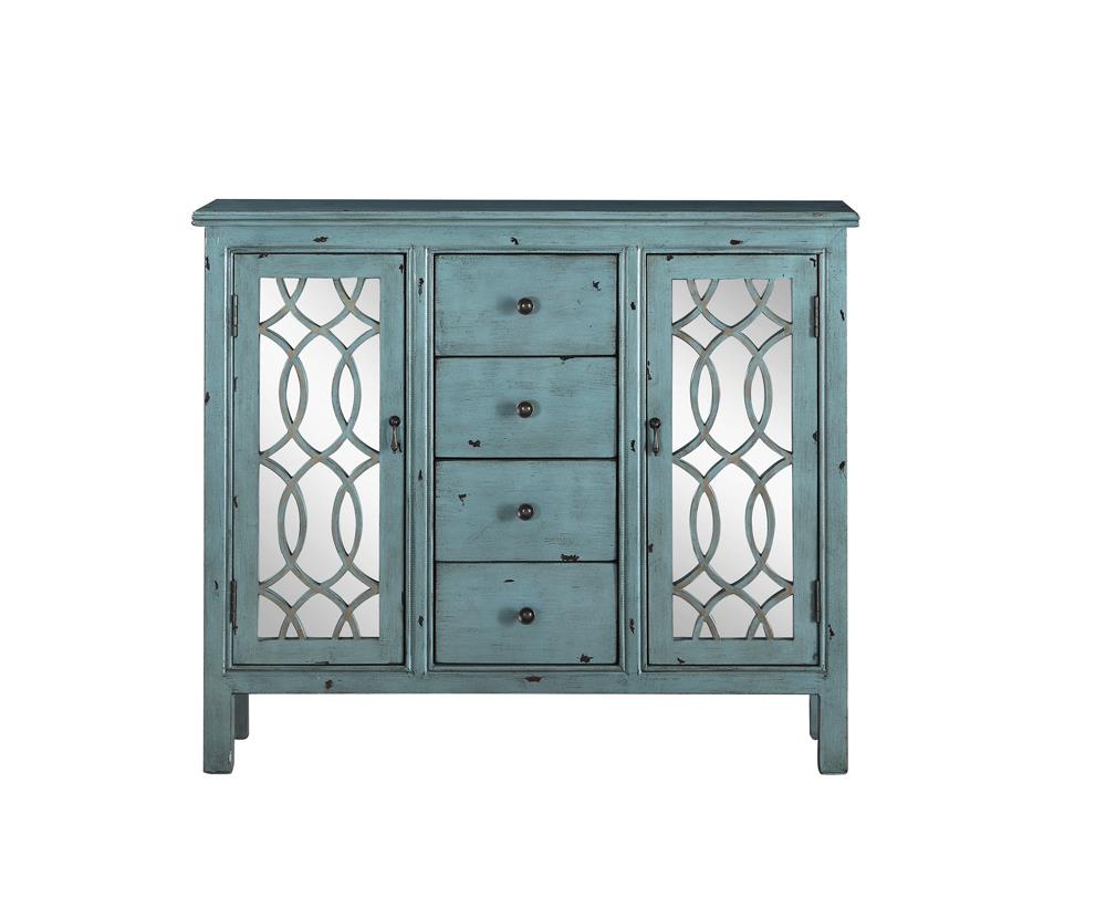 Rue Antique Blue 4-Drawer Accent Cabinet - 950736 - Bien Home Furniture & Electronics