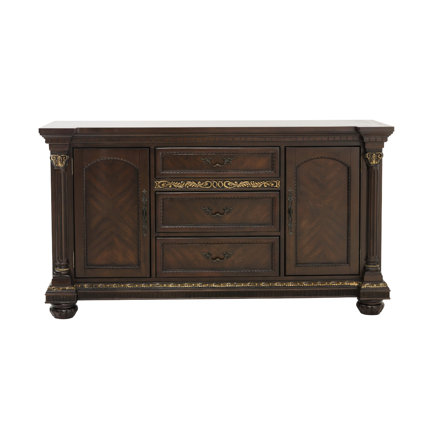 Russian Hill Warm Cherry Buffet - 1808-55 - Bien Home Furniture & Electronics