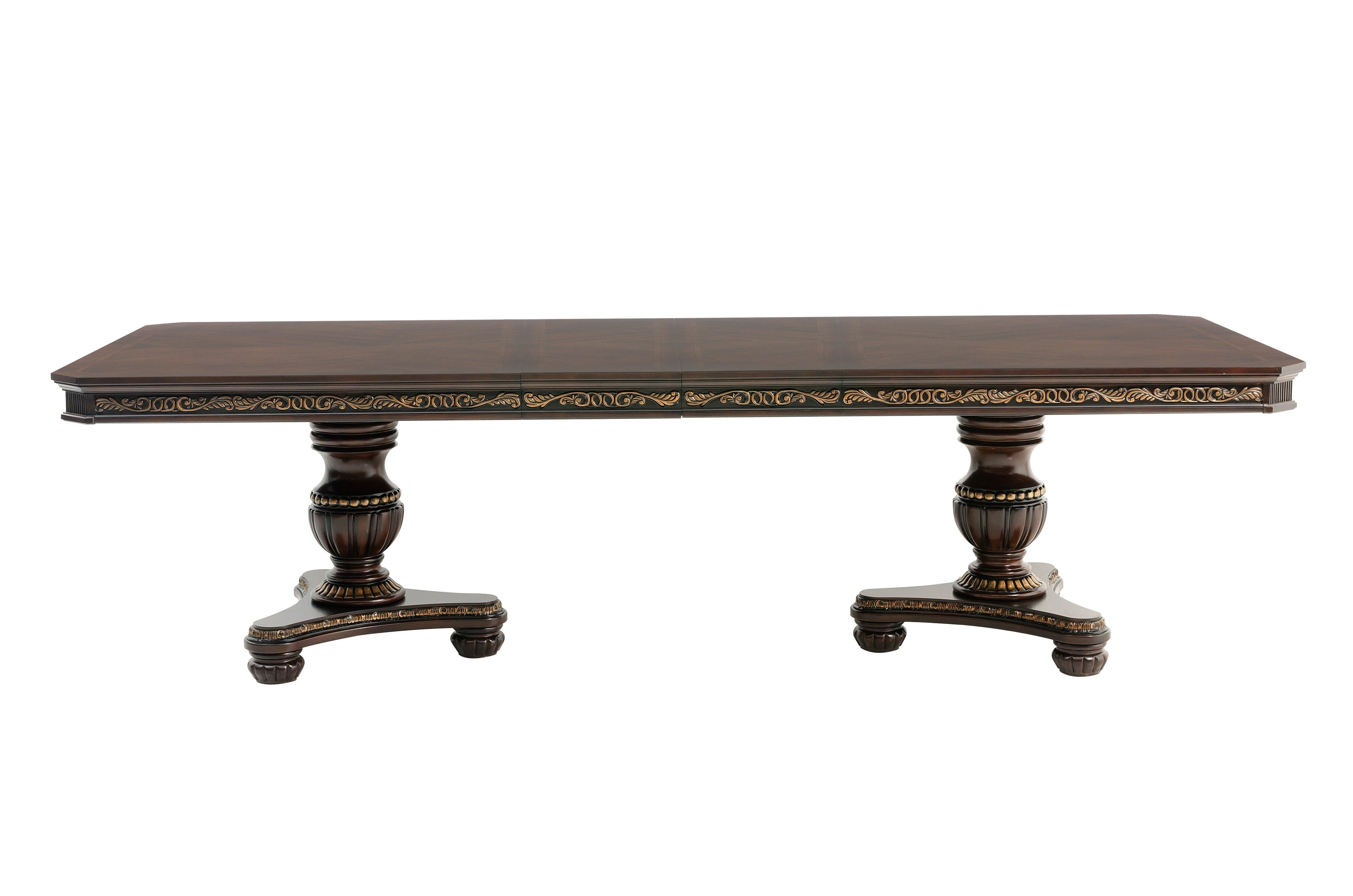 Russian Hill Warm Cherry Extendable Dining Set - SET | 1808-112 | 1808-112B | 1808A | 1808S(2) - Bien Home Furniture & Electronics