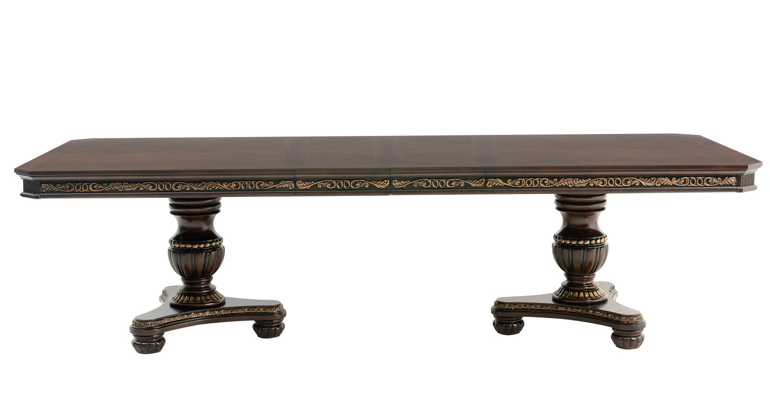 Russian Hill Warm Cherry Extendable Dining Table - SET | 1808-112 | 1808-112B - Bien Home Furniture & Electronics