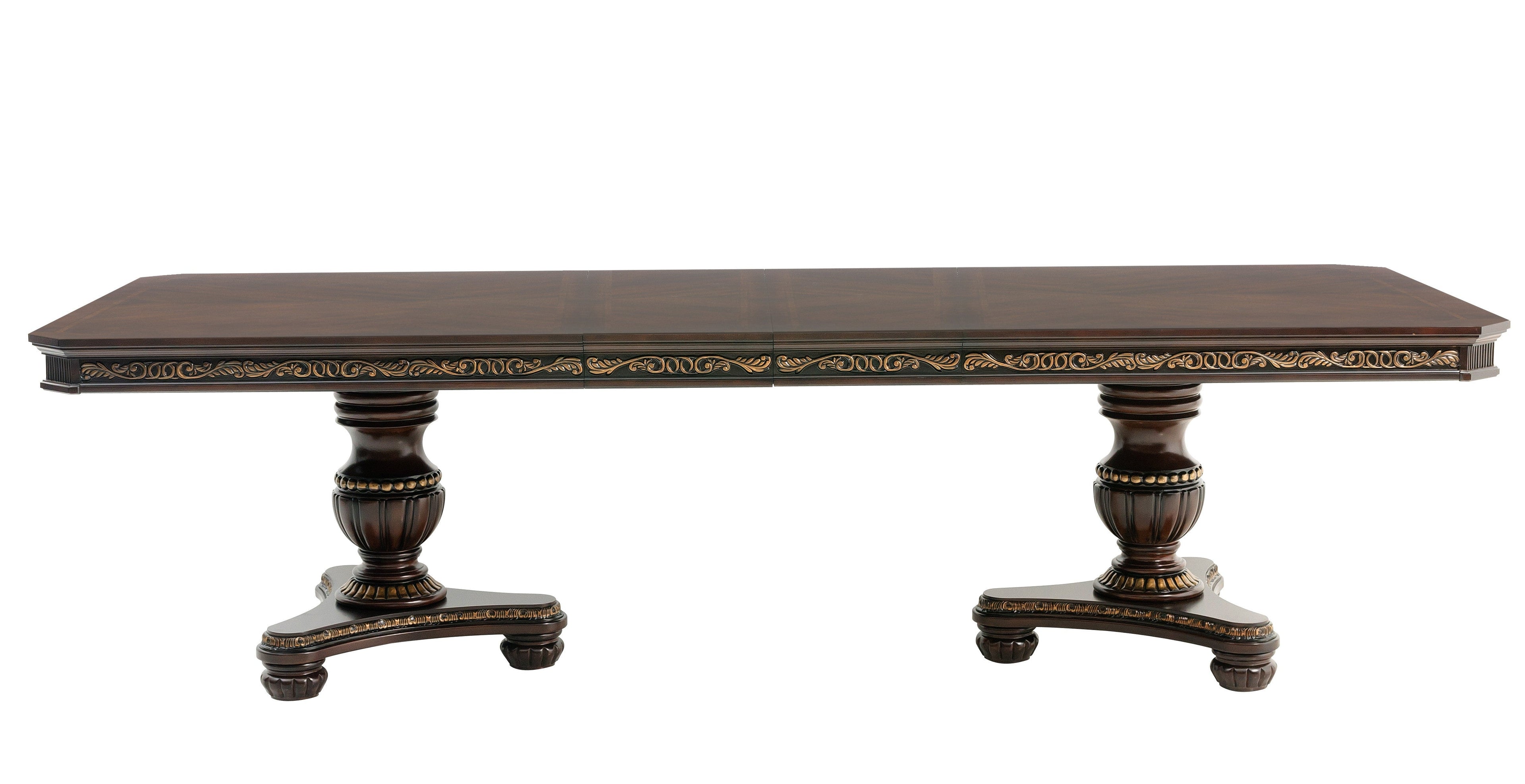 Russian Hill Warm Cherry Extendable Dining Table - SET | 1808-112 | 1808-112B - Bien Home Furniture & Electronics