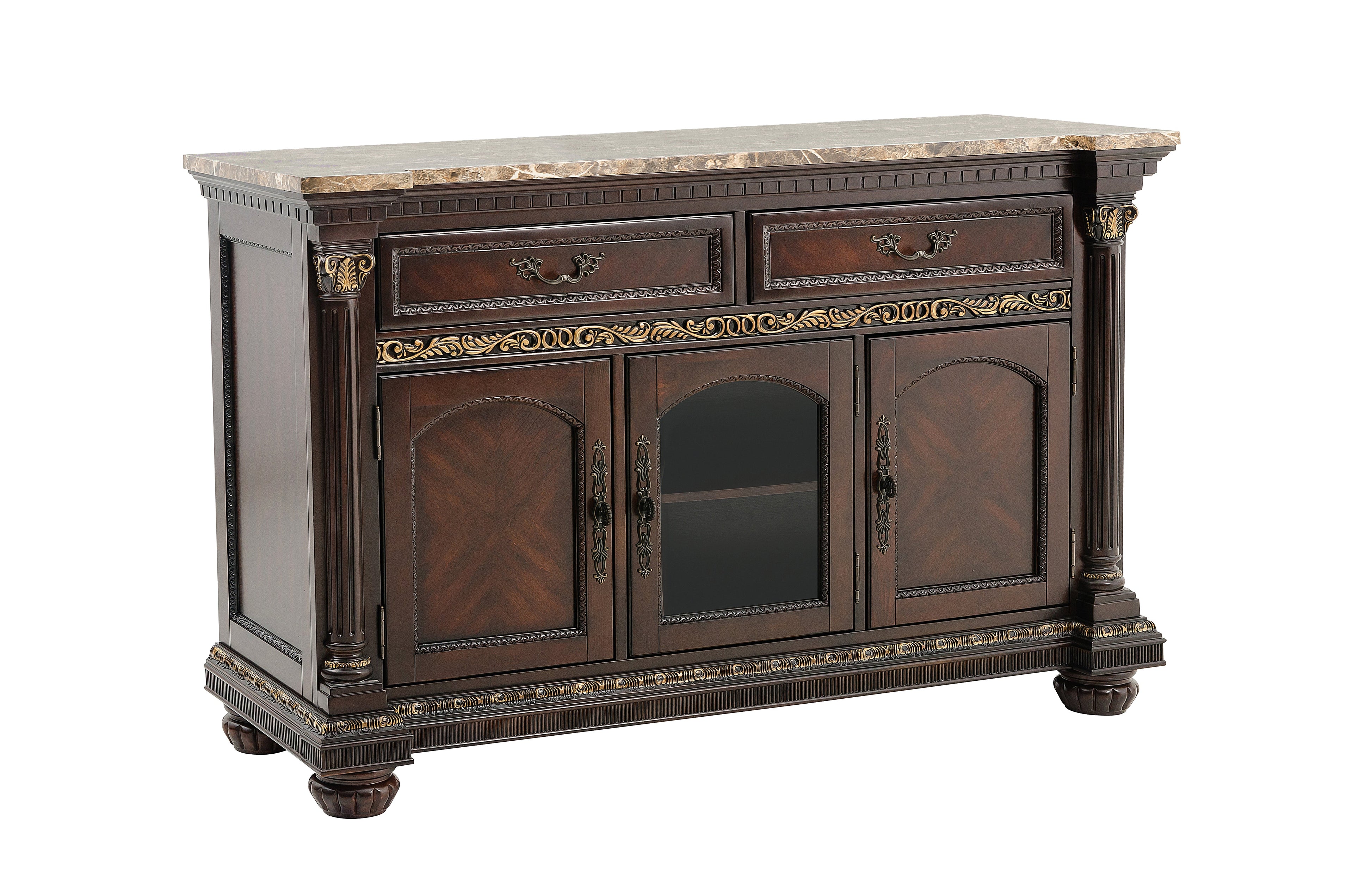 Russian Hill Warm Cherry Server - 1808-40 - Bien Home Furniture & Electronics