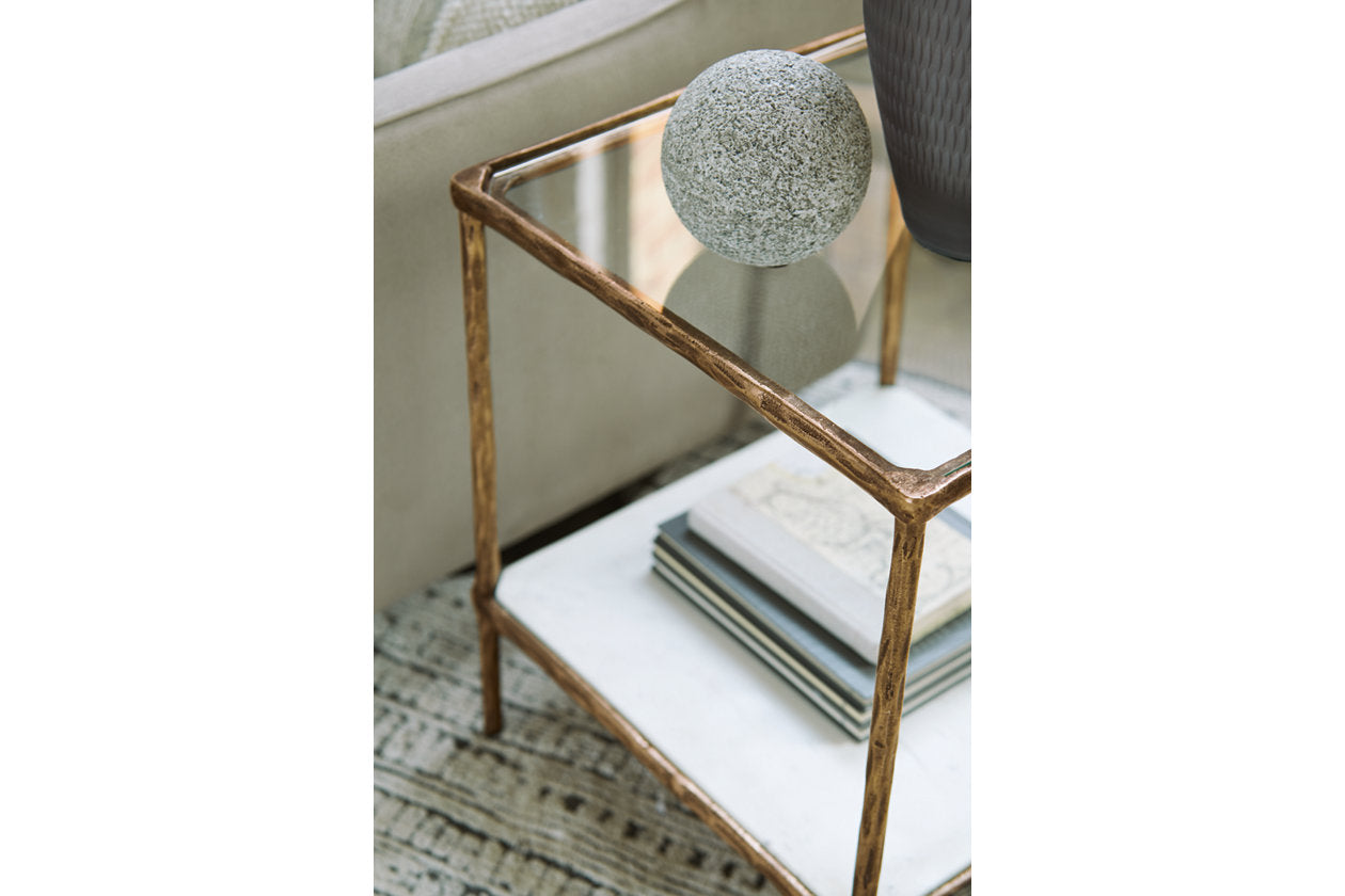 Ryandale Antique Brass Finish Accent Table - A4000442 - Bien Home Furniture & Electronics