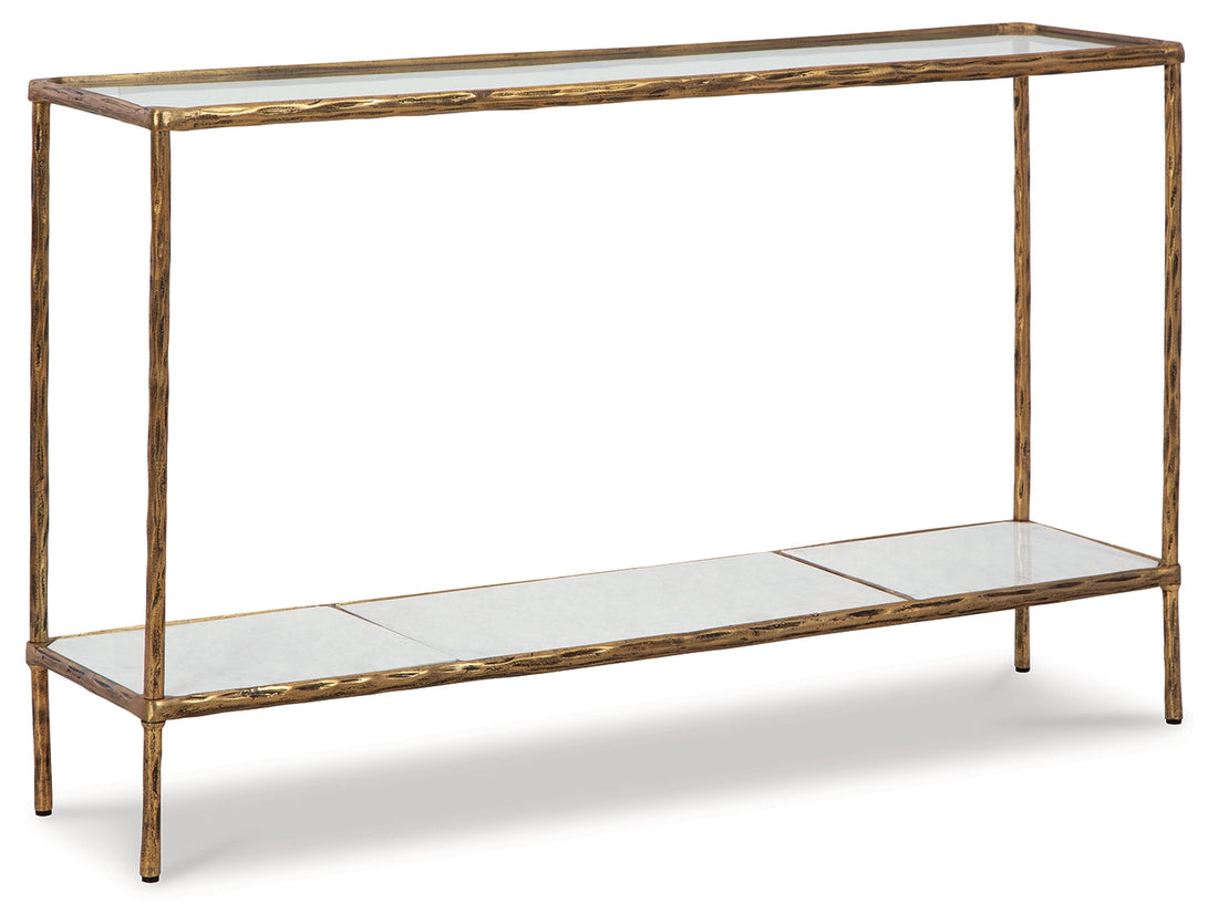 Ryandale Antique Brass Finish Console Sofa Table - A4000443 - Bien Home Furniture &amp; Electronics