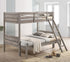 Ryder Weathered Taupe Twin over Full Bunk Bed - 400819 - Bien Home Furniture & Electronics