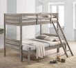 Ryder Weathered Taupe Twin over Full Bunk Bed - 400819 - Bien Home Furniture & Electronics