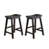Saddleback Black Counter Height Stool, Set of 2 - 5302BK-24 - Bien Home Furniture & Electronics