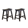 Saddleback Black Dining Stool, RTA, Set of 2 - 5302BK-18 - Bien Home Furniture & Electronics