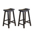 Saddleback Black Pub Height Stool, RTA, Set of 2 - 5302BK-29 - Bien Home Furniture & Electronics