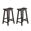 Saddleback Black Pub Height Stool, RTA, Set of 2 - 5302BK-29 - Bien Home Furniture & Electronics