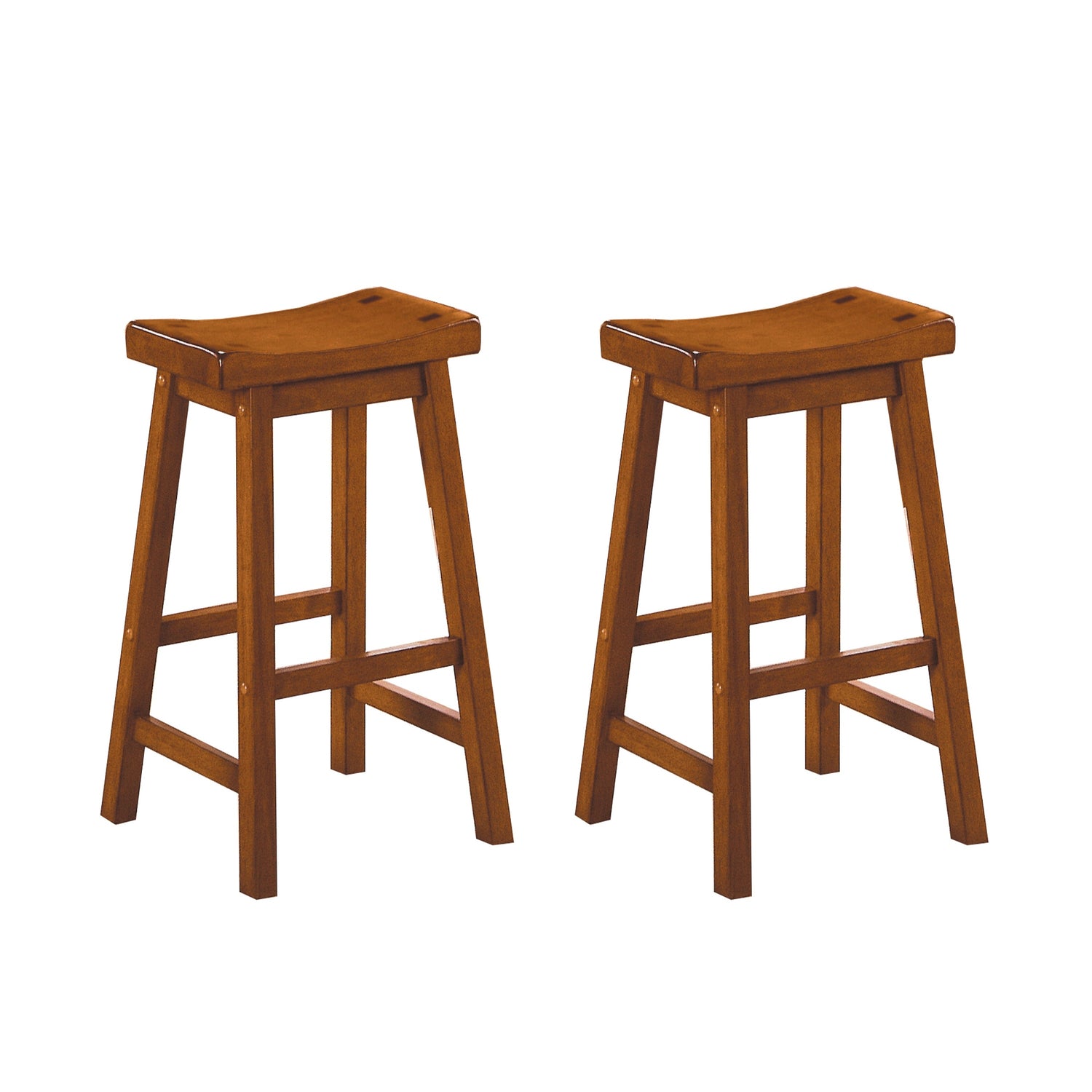 Saddleback Oak Pub Height  Stool, RTA, Set of 2 - 5302A-29 - Bien Home Furniture &amp; Electronics