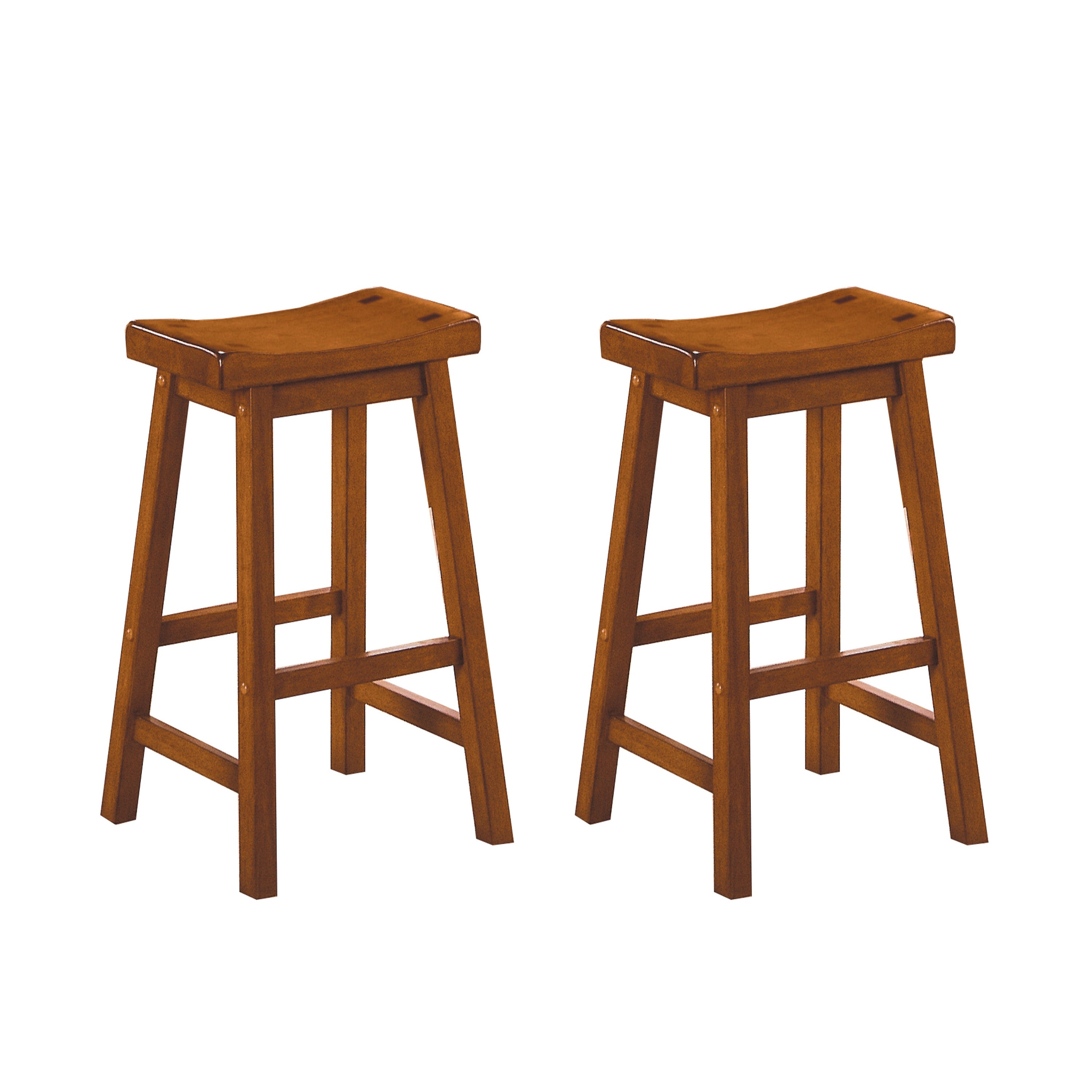 Saddleback Oak Pub Height Stool, RTA, Set of 2 - 5302A-29 - Bien Home Furniture & Electronics