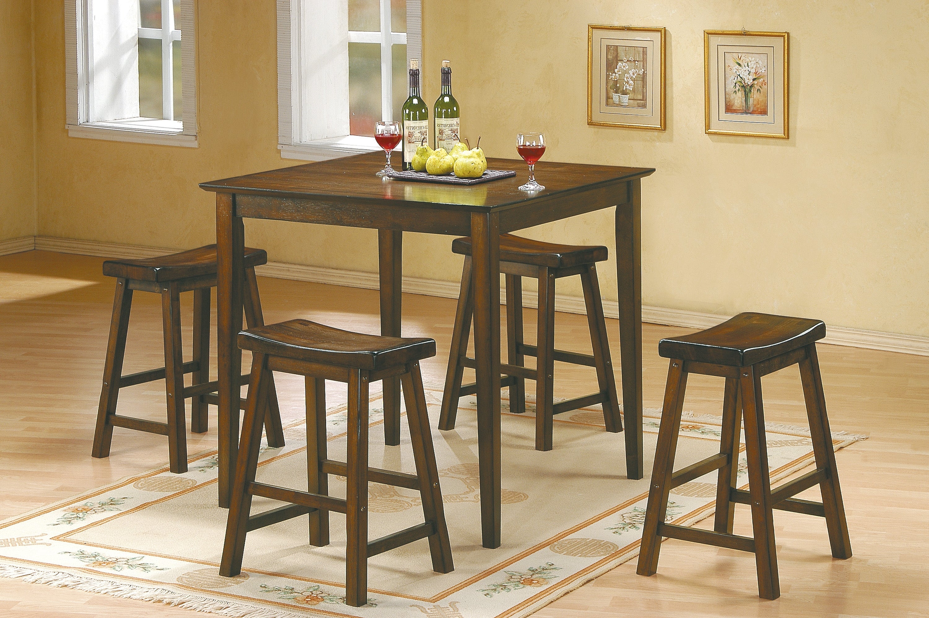 Saddleback Warm Cherry Dining Stool, RTA, Set of 2 - 5302C-18 - Bien Home Furniture & Electronics
