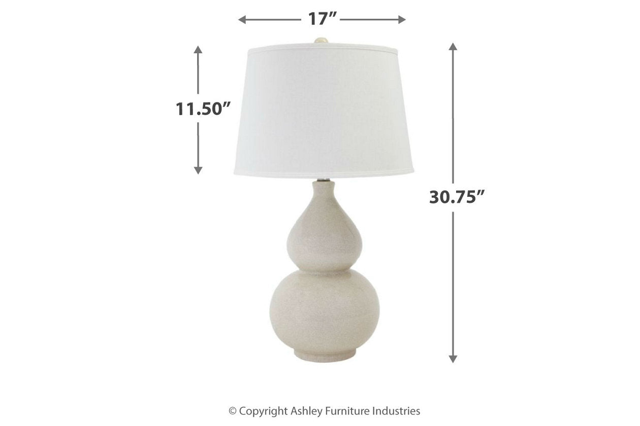Saffi Cream Table Lamp - L100074 - Bien Home Furniture & Electronics