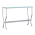 Saide Rectangular Sofa Table with Mirrored Shelf Chrome - 720339 - Bien Home Furniture & Electronics