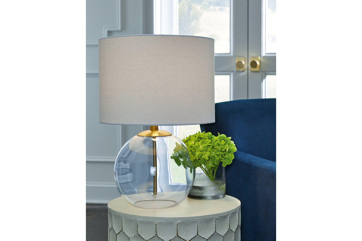 Samder Clear/Brass Finish Table Lamp - L430744 - Bien Home Furniture & Electronics