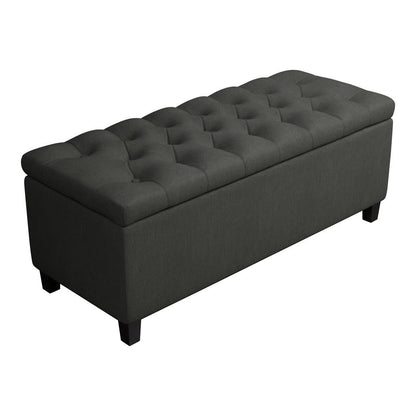 Samir Charcoal Lift Top Storage Bench - 915143 - Bien Home Furniture &amp; Electronics