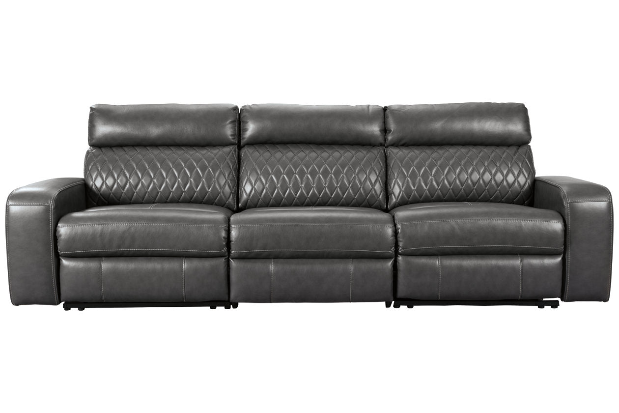 Samperstone Gray 3-Piece Power Reclining Sofa - SET | 5520346 | 5520362 | 5520358 - Bien Home Furniture & Electronics