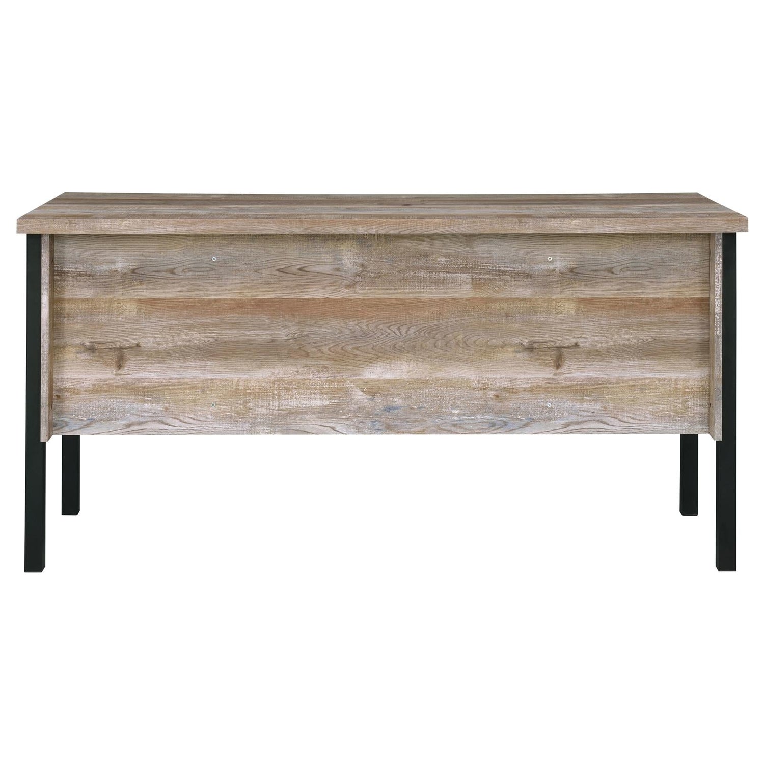 Samson Weathered Oak 4-Drawer Office Desk - 801950 - Bien Home Furniture & Electronics