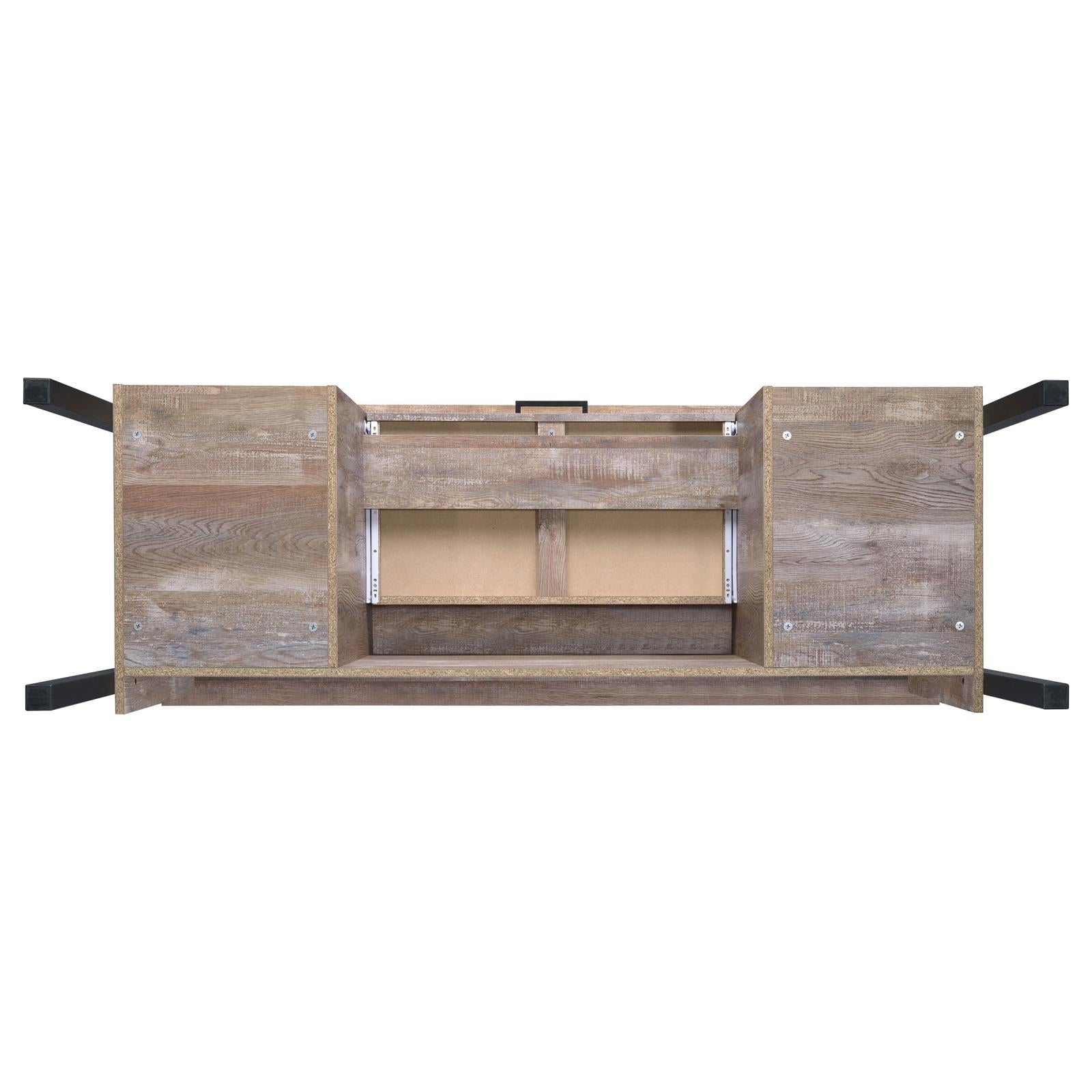 Samson Weathered Oak 4-Drawer Office Desk - 801950 - Bien Home Furniture & Electronics