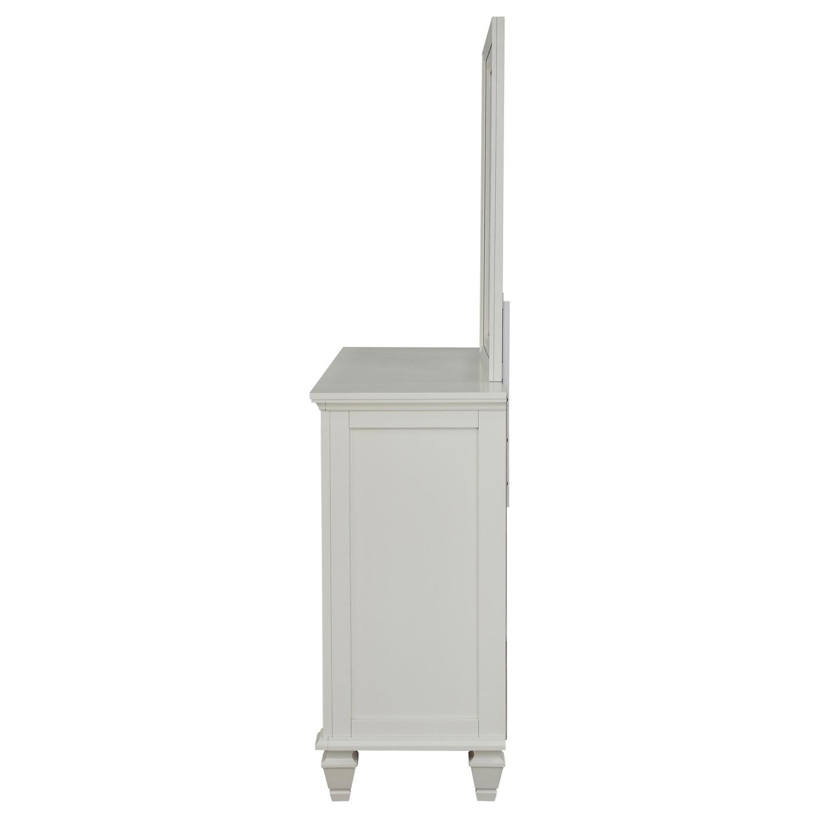 Sandy Beach 11-drawer Dresser with Mirror Cream White - 201303M - Bien Home Furniture & Electronics