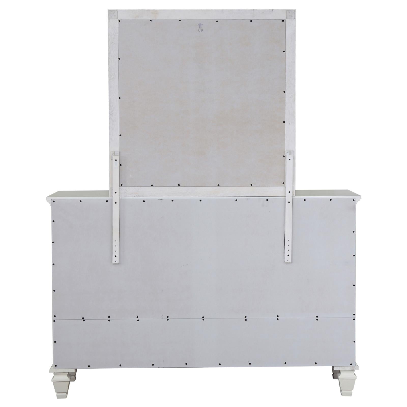 Sandy Beach 11-drawer Dresser with Mirror Cream White - 201303M - Bien Home Furniture & Electronics