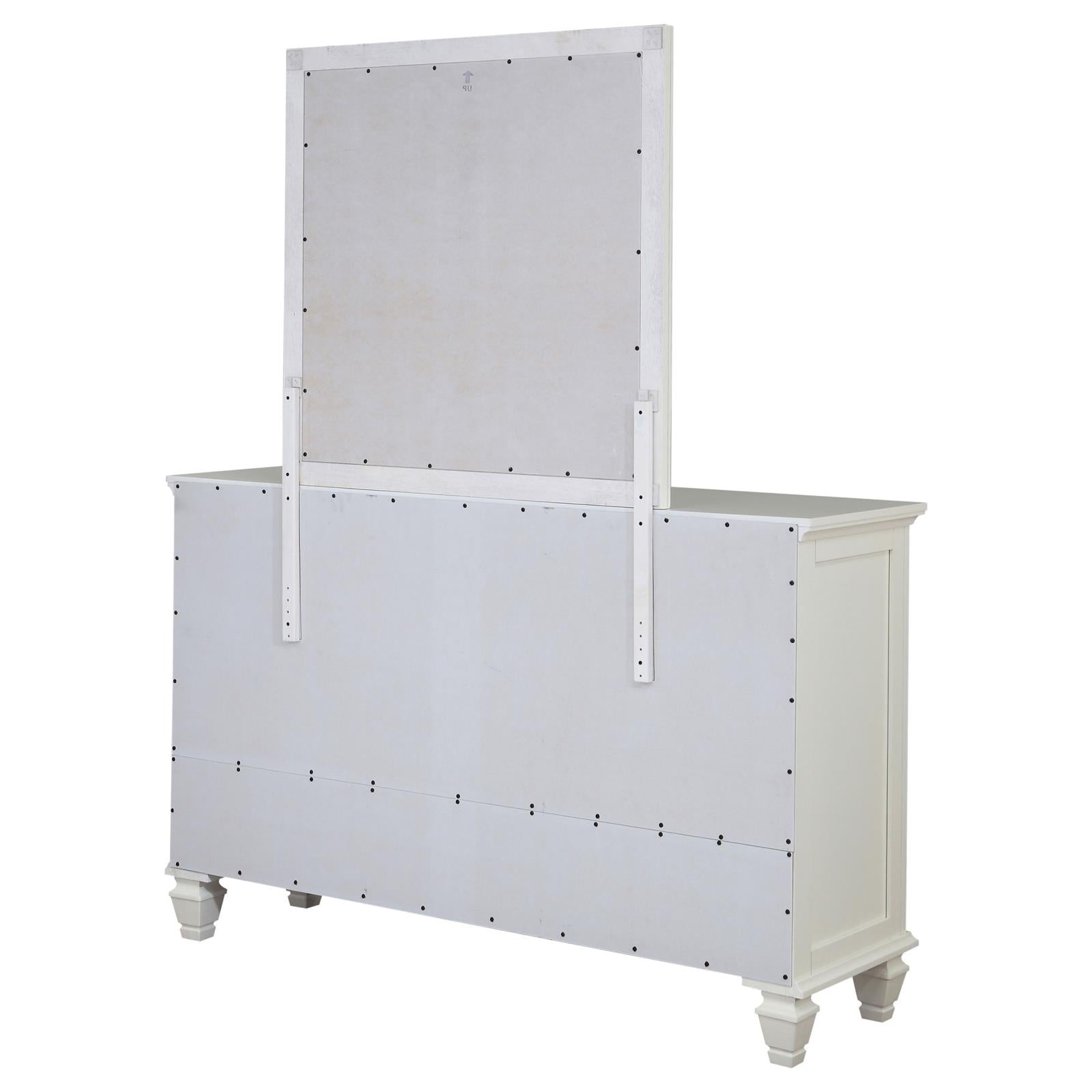 Sandy Beach 11-drawer Dresser with Mirror Cream White - 201303M - Bien Home Furniture & Electronics