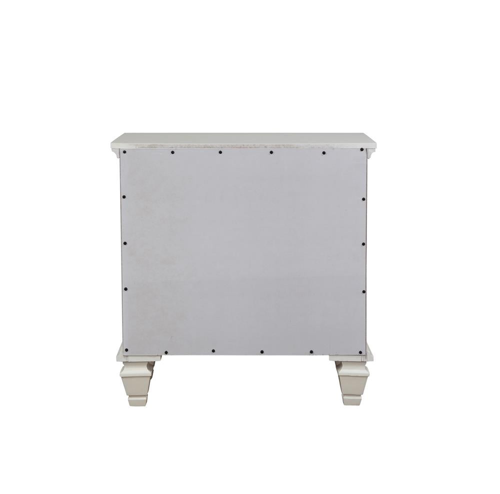 Sandy Beach 3-Drawer Nightstand White - 201302 - Bien Home Furniture & Electronics