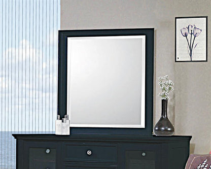 Sandy Beach Black Vertical Dresser Mirror - 201324 - Bien Home Furniture &amp; Electronics