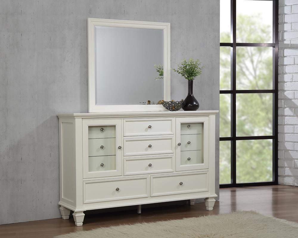 Sandy Beach White 11-Drawer Rectangular Dresser - 201303 - Bien Home Furniture & Electronics