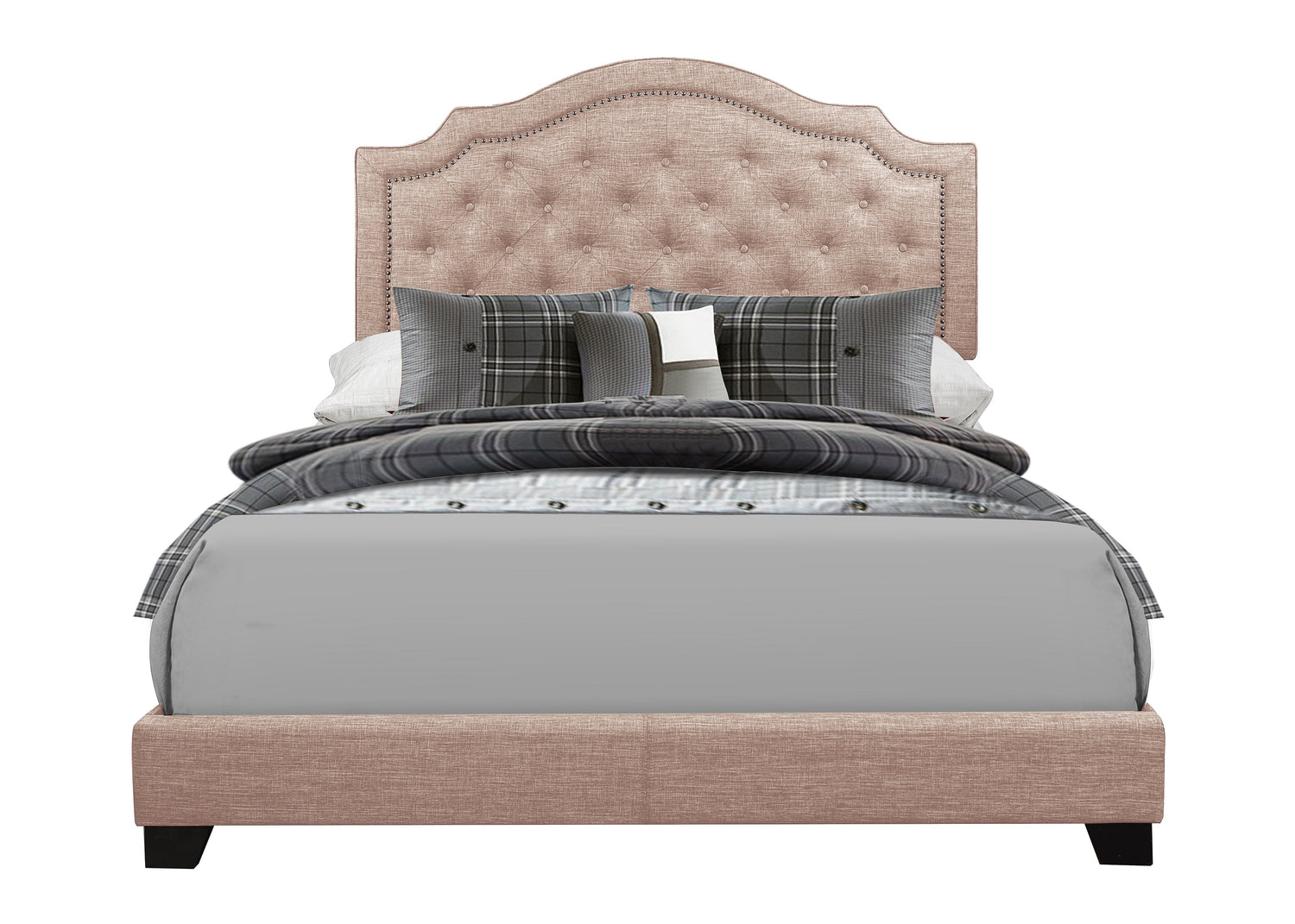 Sandy Beige Queen Upholstered Bed - SH255BGE-1 - Bien Home Furniture & Electronics