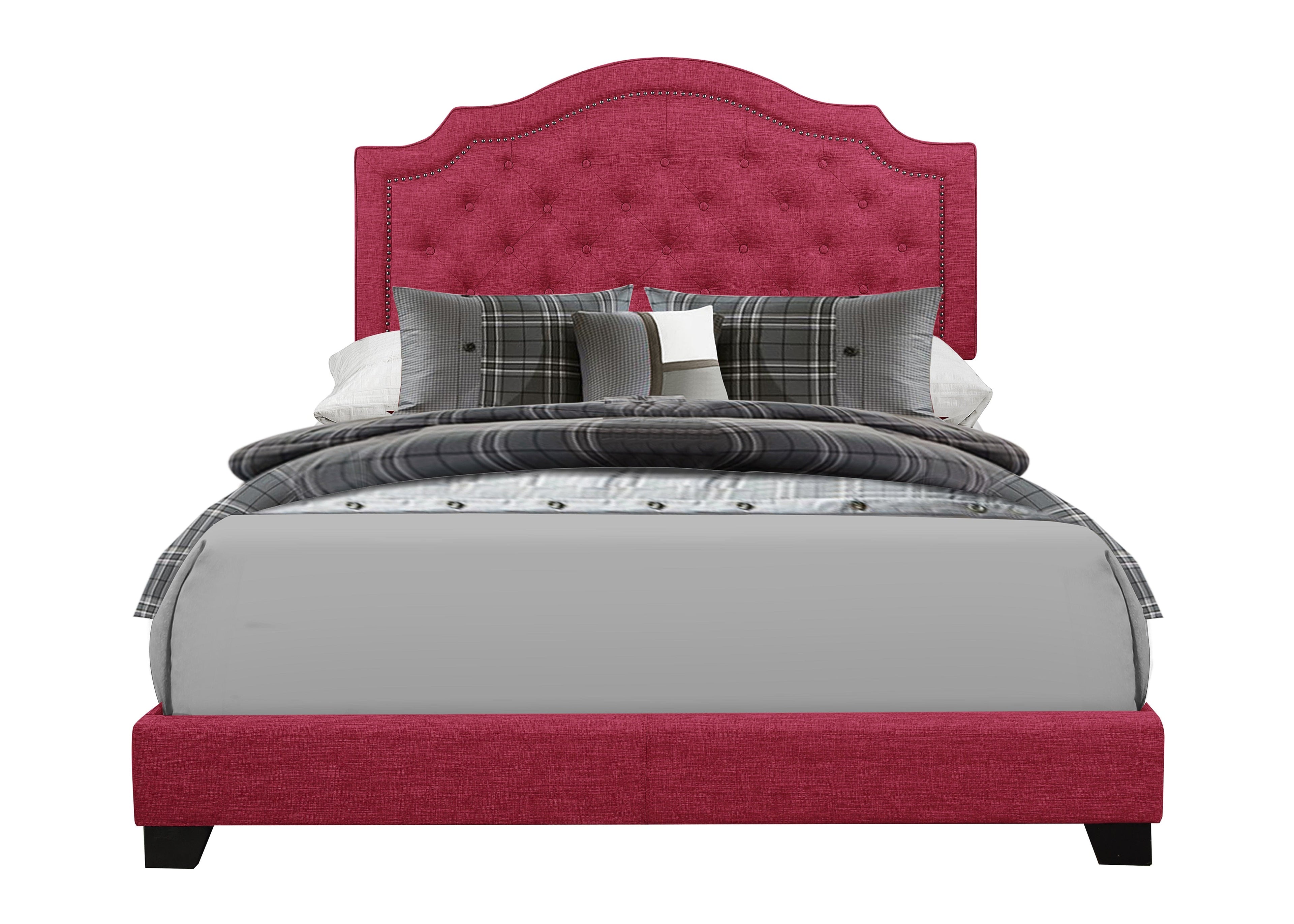 Sandy Pink Queen Upholstered Bed - SH255PNK-1 - Bien Home Furniture & Electronics