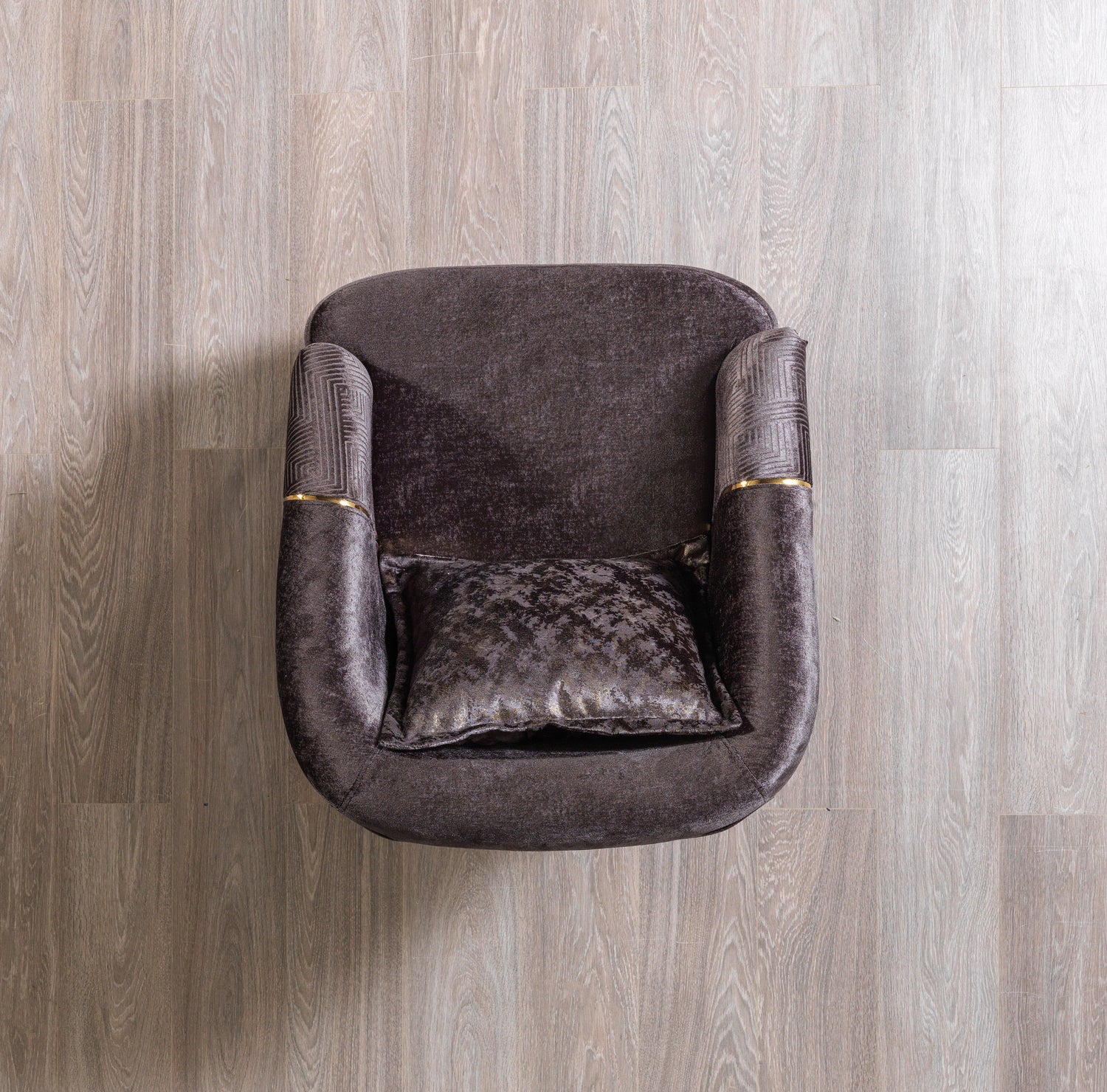Santana Smoke Velvet Chair - SANTANASMOKE-C - Bien Home Furniture & Electronics
