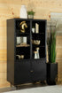 Santiago Matte Black Rectangular 4-Door Cabinet - 951134 - Bien Home Furniture & Electronics