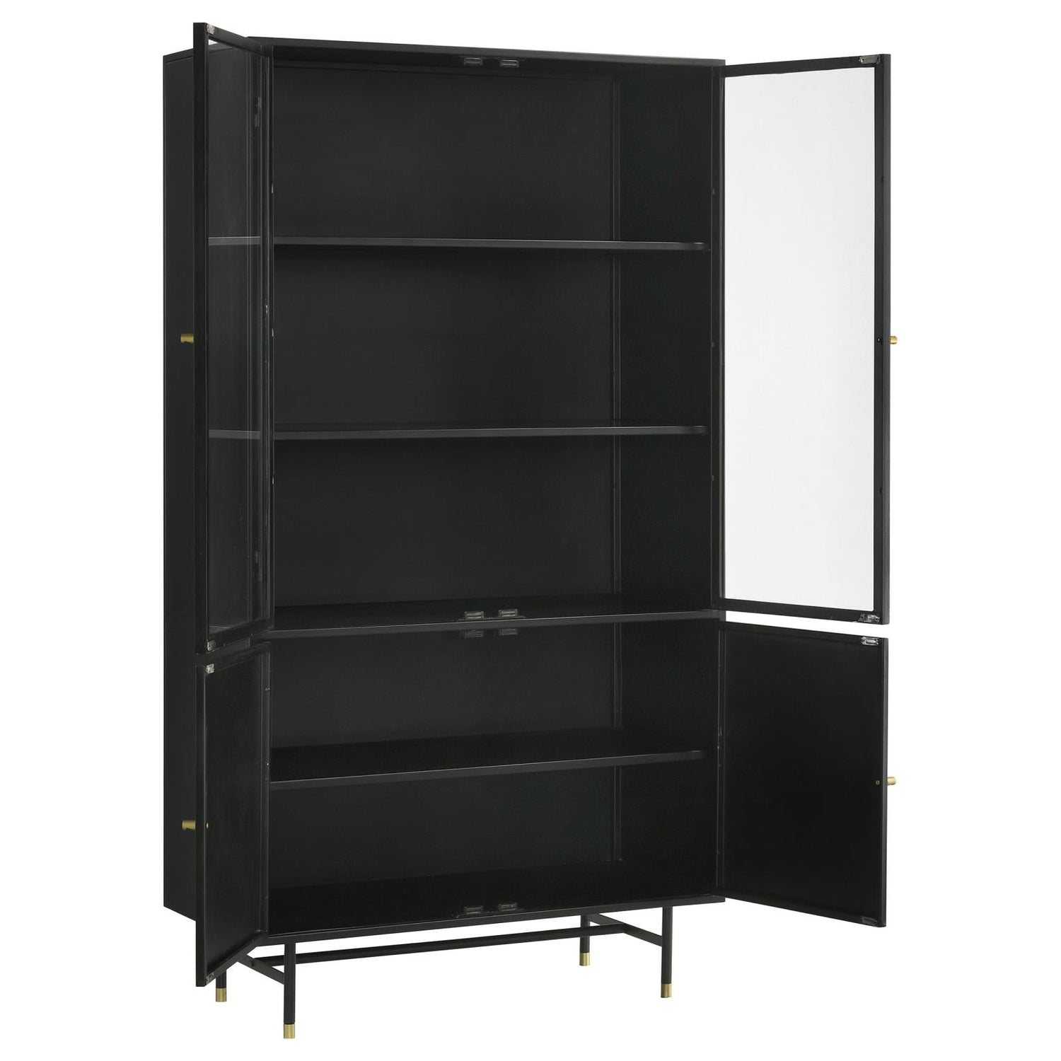 Santiago Matte Black Rectangular 4-Door Cabinet - 951134 - Bien Home Furniture & Electronics