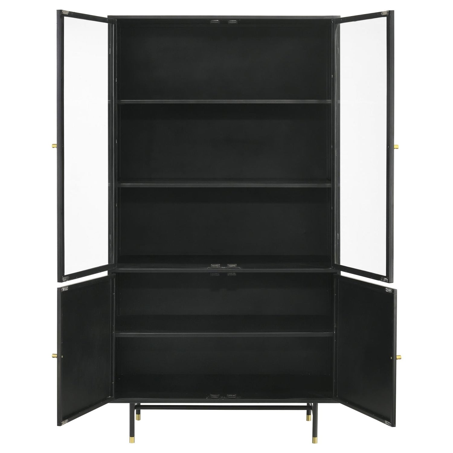Santiago Matte Black Rectangular 4-Door Cabinet - 951134 - Bien Home Furniture & Electronics